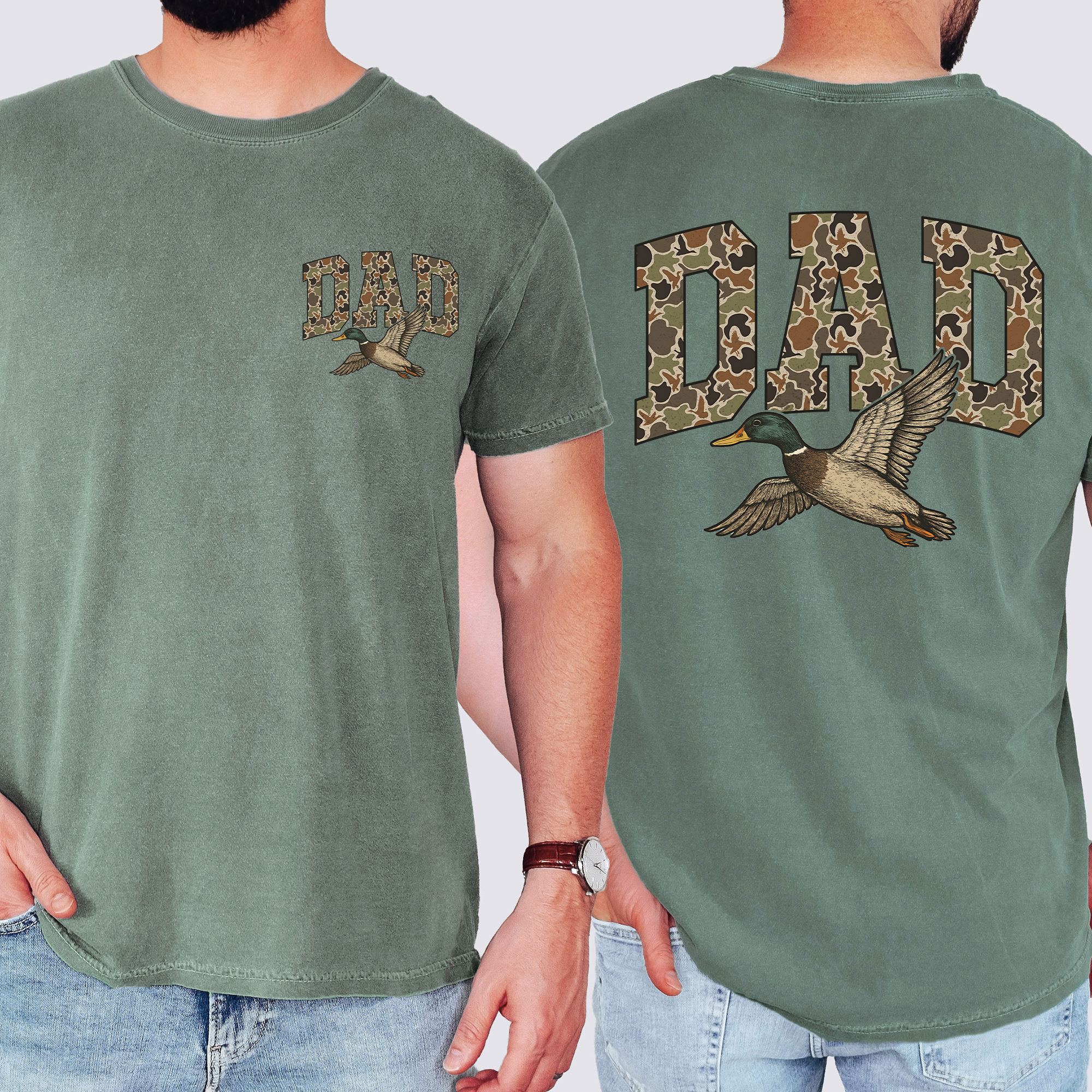 Dad's Camouflage Outdoorsman Adventure Edition Signature Series Comfort Colors Tee