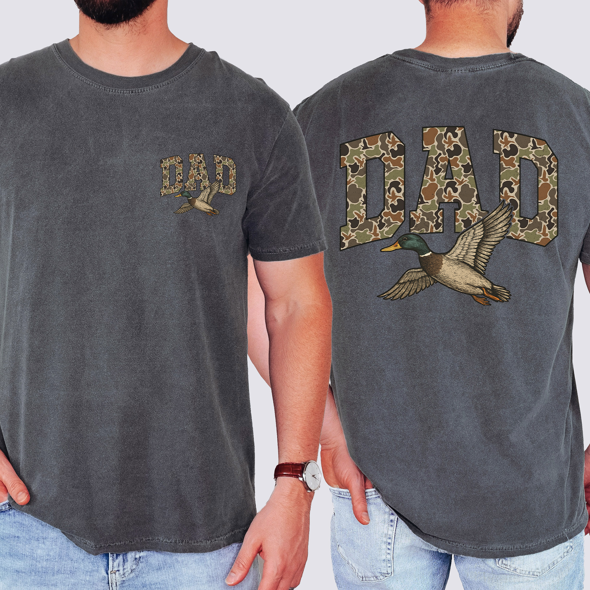 Dad's Camouflage Outdoorsman Adventure Edition Signature Series Comfort Colors Tee