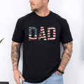Dad Patriotic American Flag USA Pride Fourth Of July Soft Style Vintage Edition Proud Patriotic Dad Graphic Tee