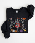 Dancing Skeleton Halloween Party Trick Or Treat Cute Fun Spooky Vibe Collective Sweatshirt