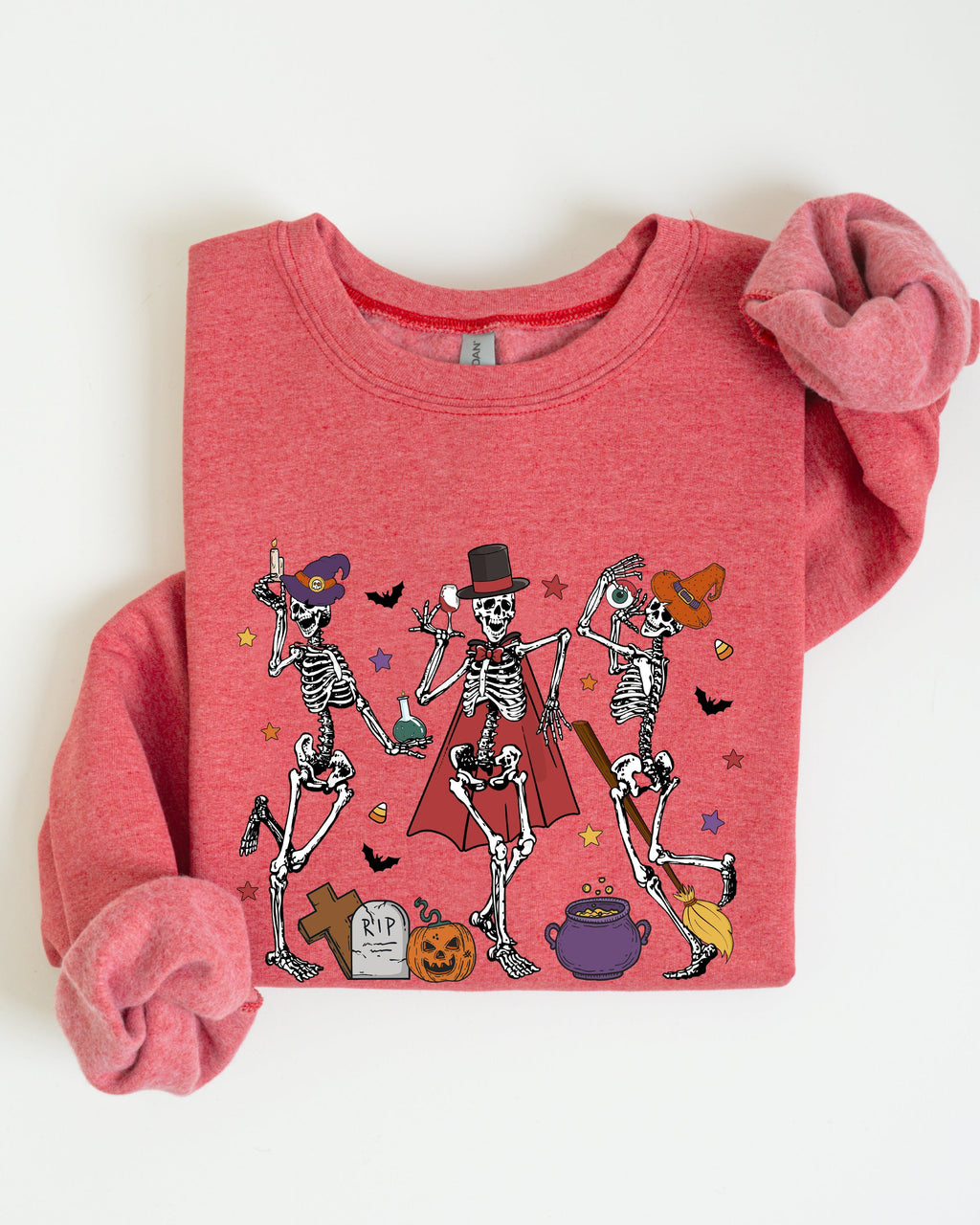 Dancing Skeleton Halloween Party Trick Or Treat Cute Fun Spooky Vibe Collective Sweatshirt