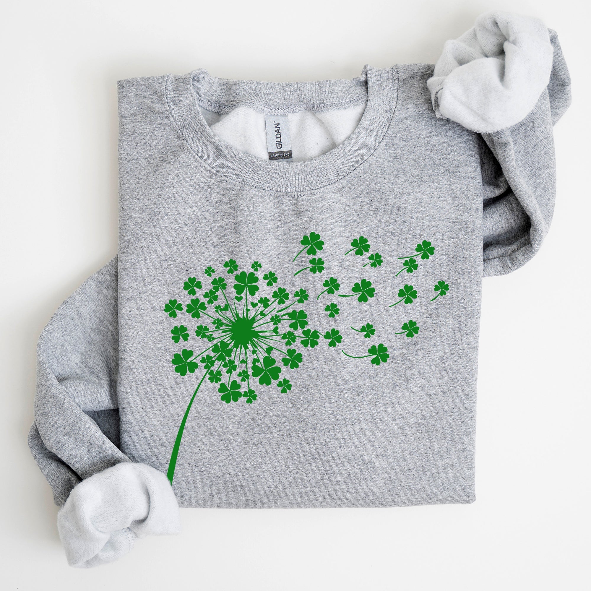 Dandelion, St Patrick's Day, Shamrocks Garden Edition Plush Cozy All-Season Comfort Sweatshirt
