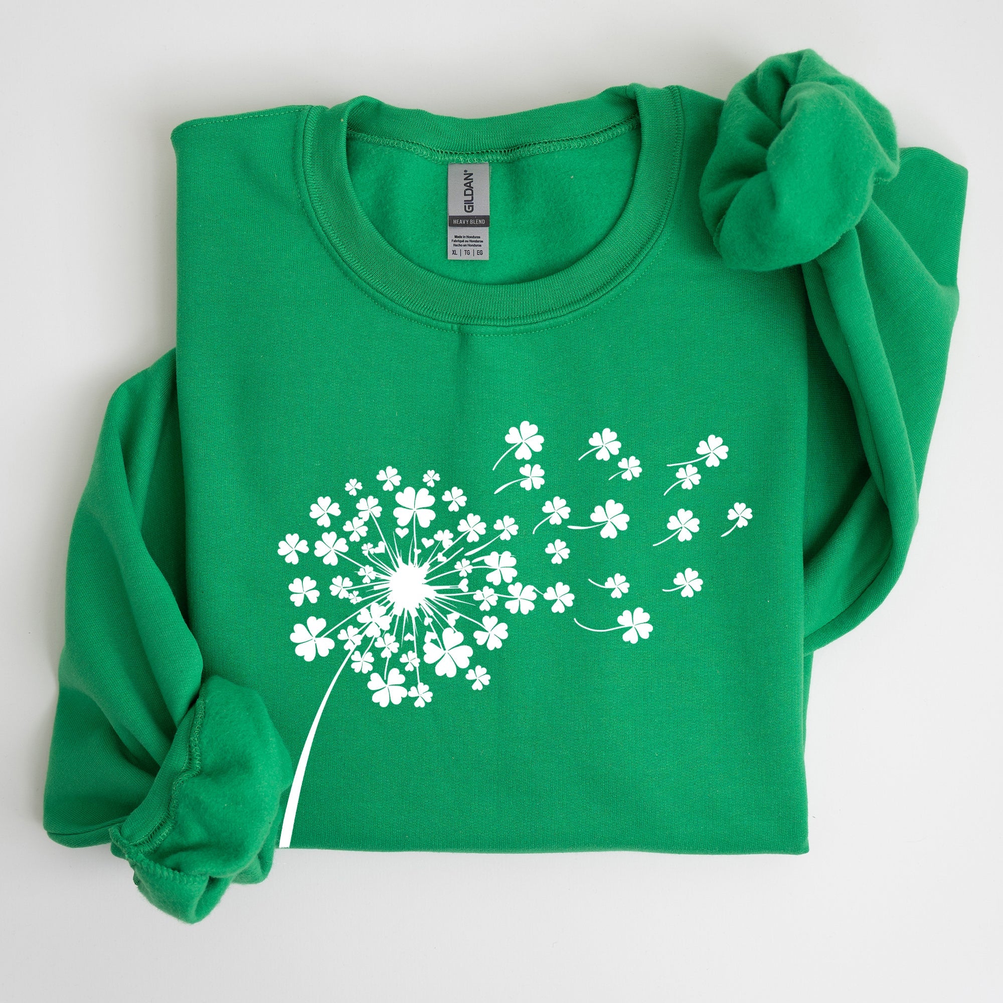 Dandelion, St Patrick's Day, Shamrocks Garden Edition Plush Cozy All-Season Comfort Sweatshirt