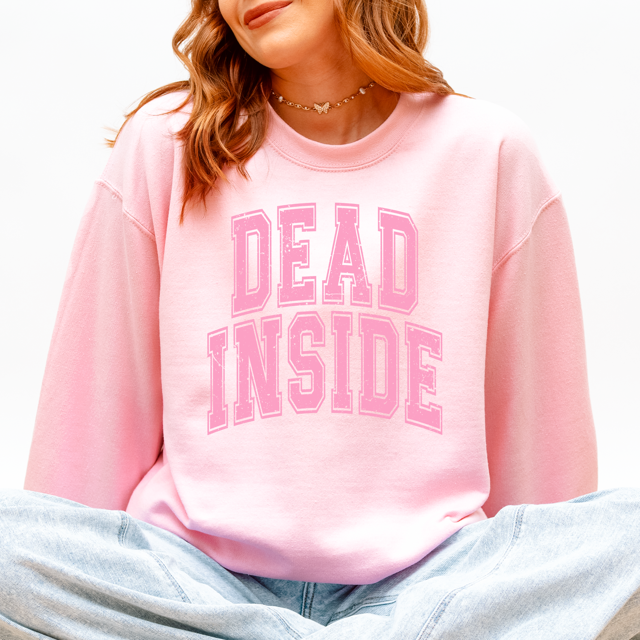 Dead Inside Mood Halloween Vibes Autumn Night Fashion Statement Cozy Graphic Edition Sweatshirt