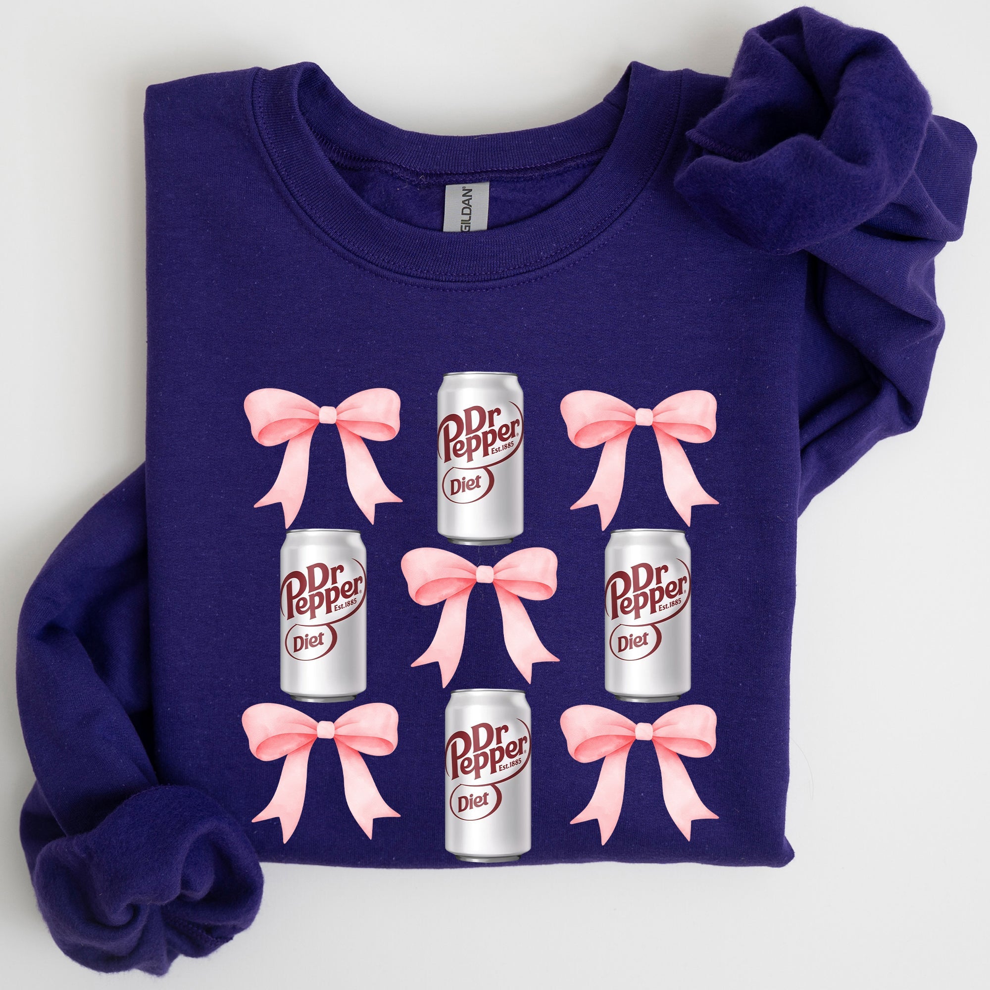 Diet Dr Pepper Soft Drink Coquette Preppy Soda Pop Bows Lifestyle Edition Sweatshirt
