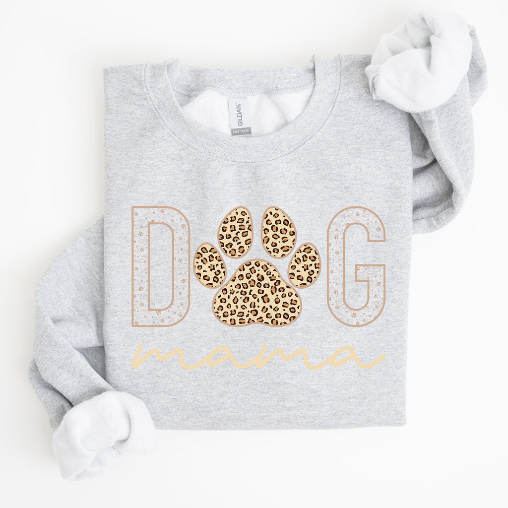Dog Mama Leopard Print Cozy Comfort Fit Ultra Soft Cotton Blend Premium Sweatshirt