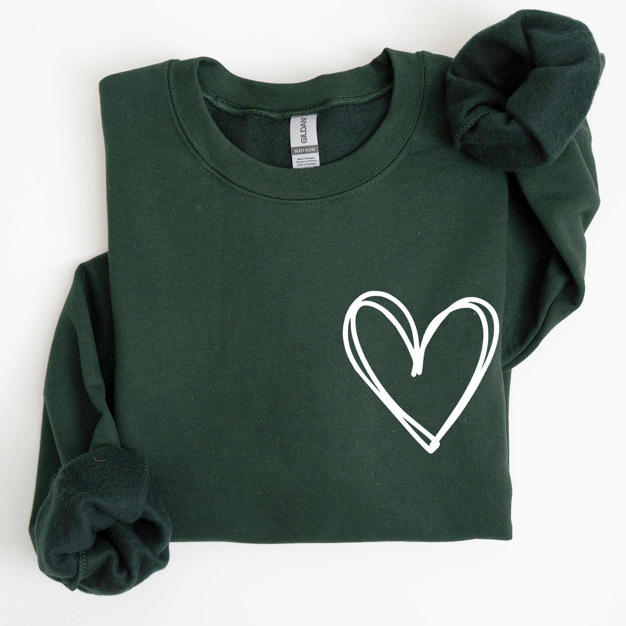Double Heart Pocket Print St Patrick's Day Celebration Seasonal Cozy Soft Sweatshirt