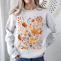 Dried Pressed Leaves And Floral Design With Nature Themed Botanical Motifs For Outdoors Lovers Sweatshirt