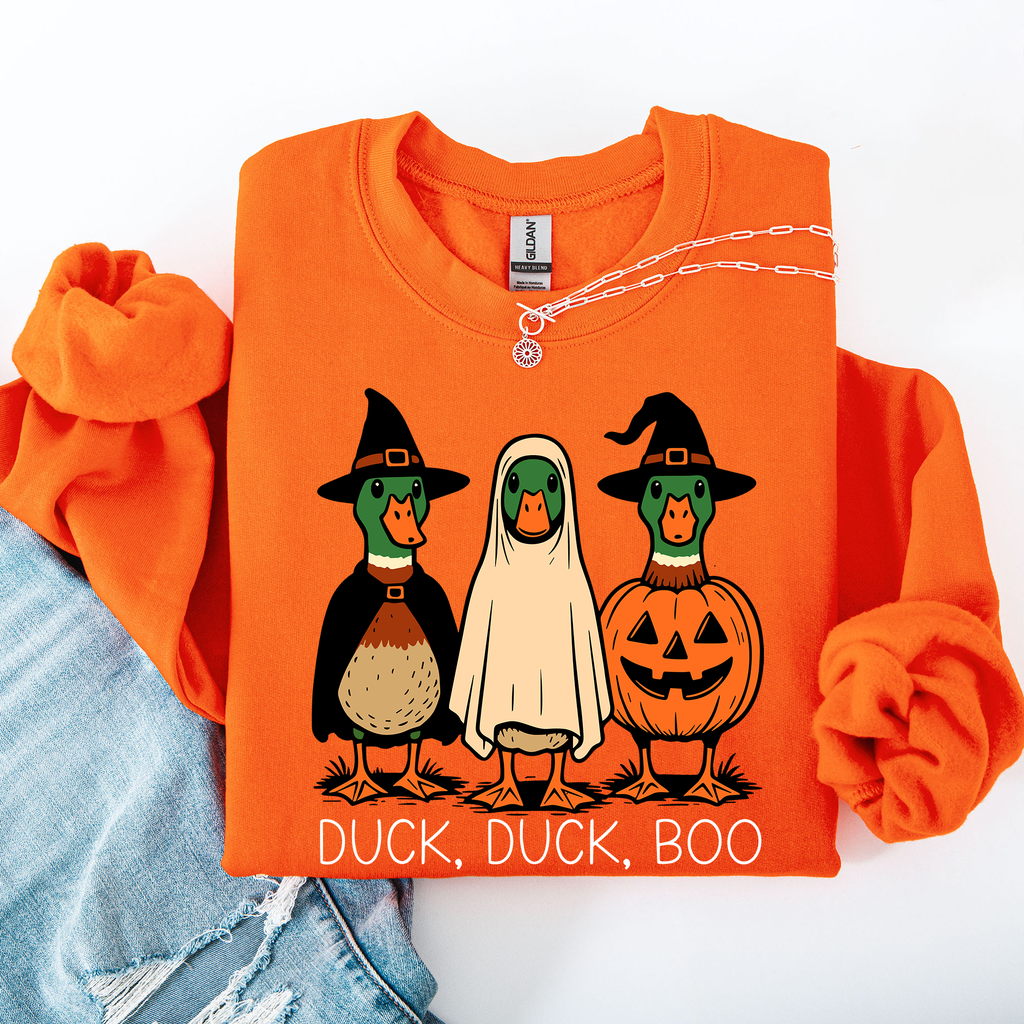 Duck Duck Boo Halloween Goose Ghost Witch Trick or Treat Spooky Season Sweatshirt
