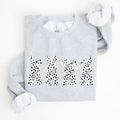 Easter Bunnies Polka Dot Dalmatian Print Festive Spring Fashion Pattern Cozy Sweatshirt