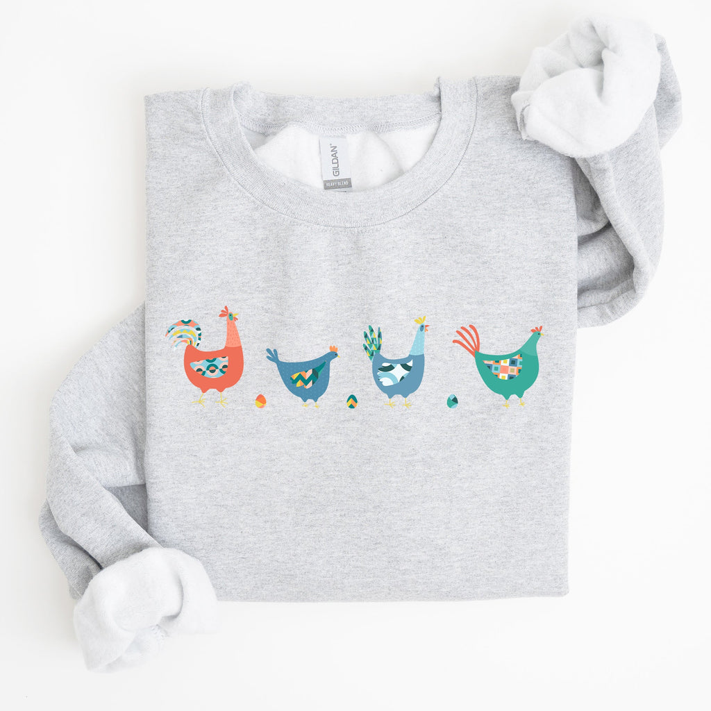 Easter Chickens And Eggs Graphic Sweatshirt