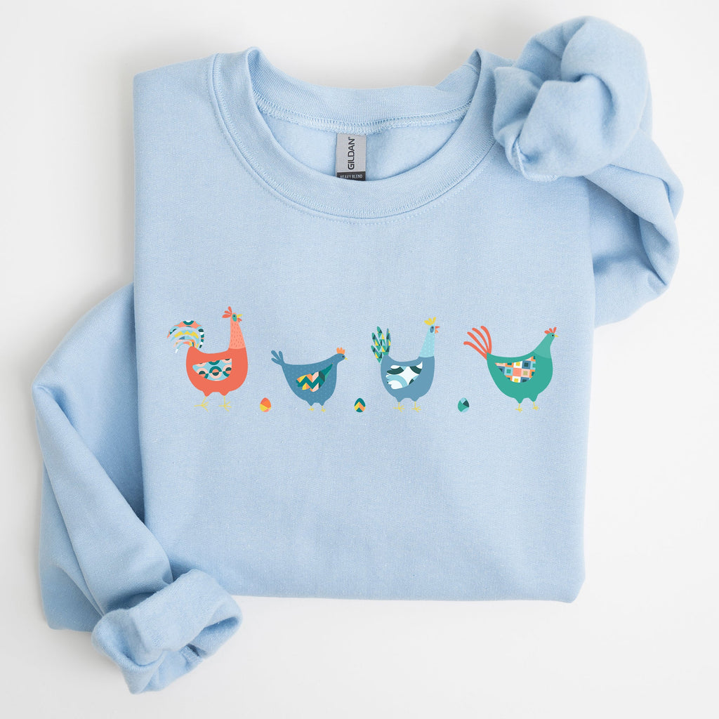 Easter Chickens And Eggs Graphic Sweatshirt