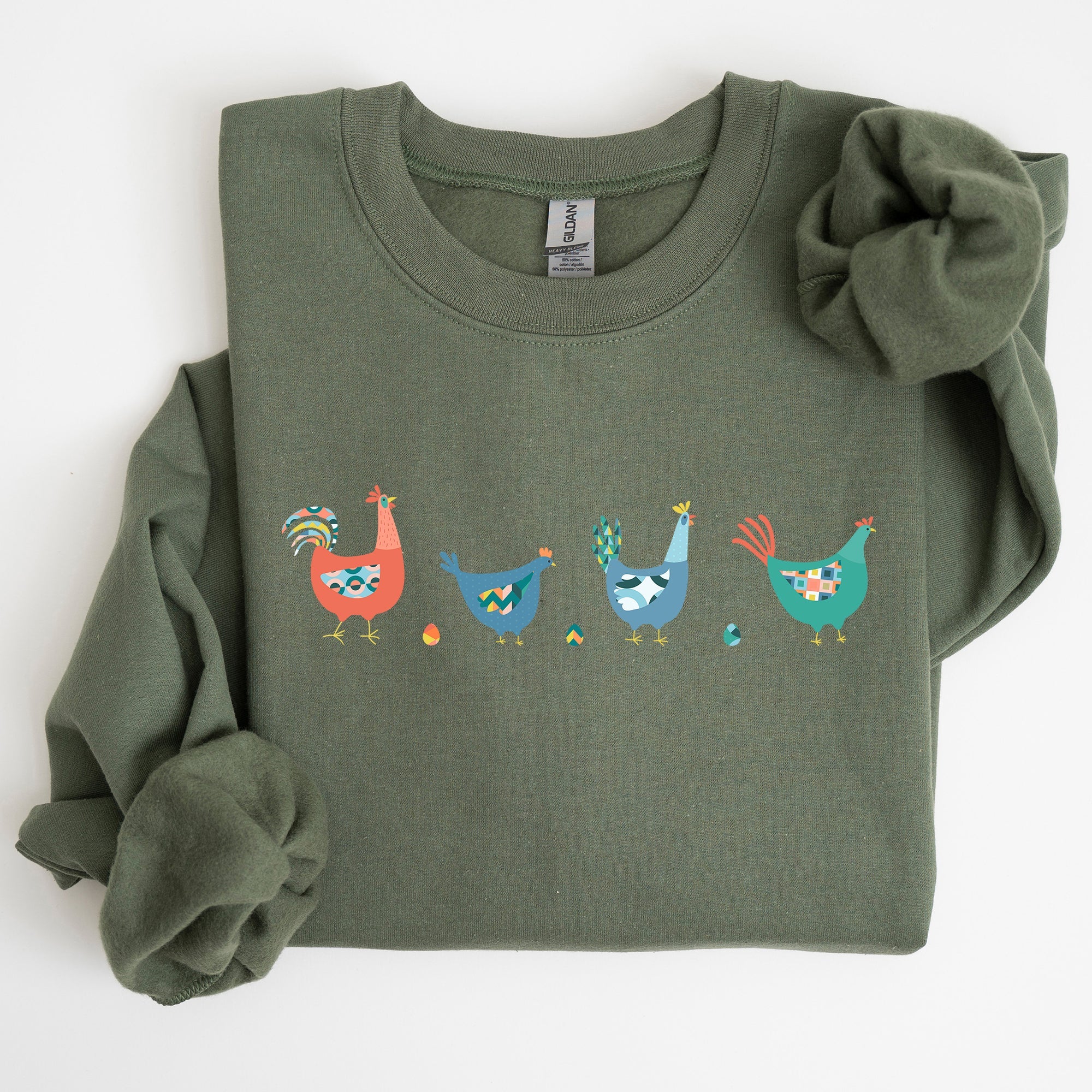Easter Chickens And Eggs Graphic Sweatshirt