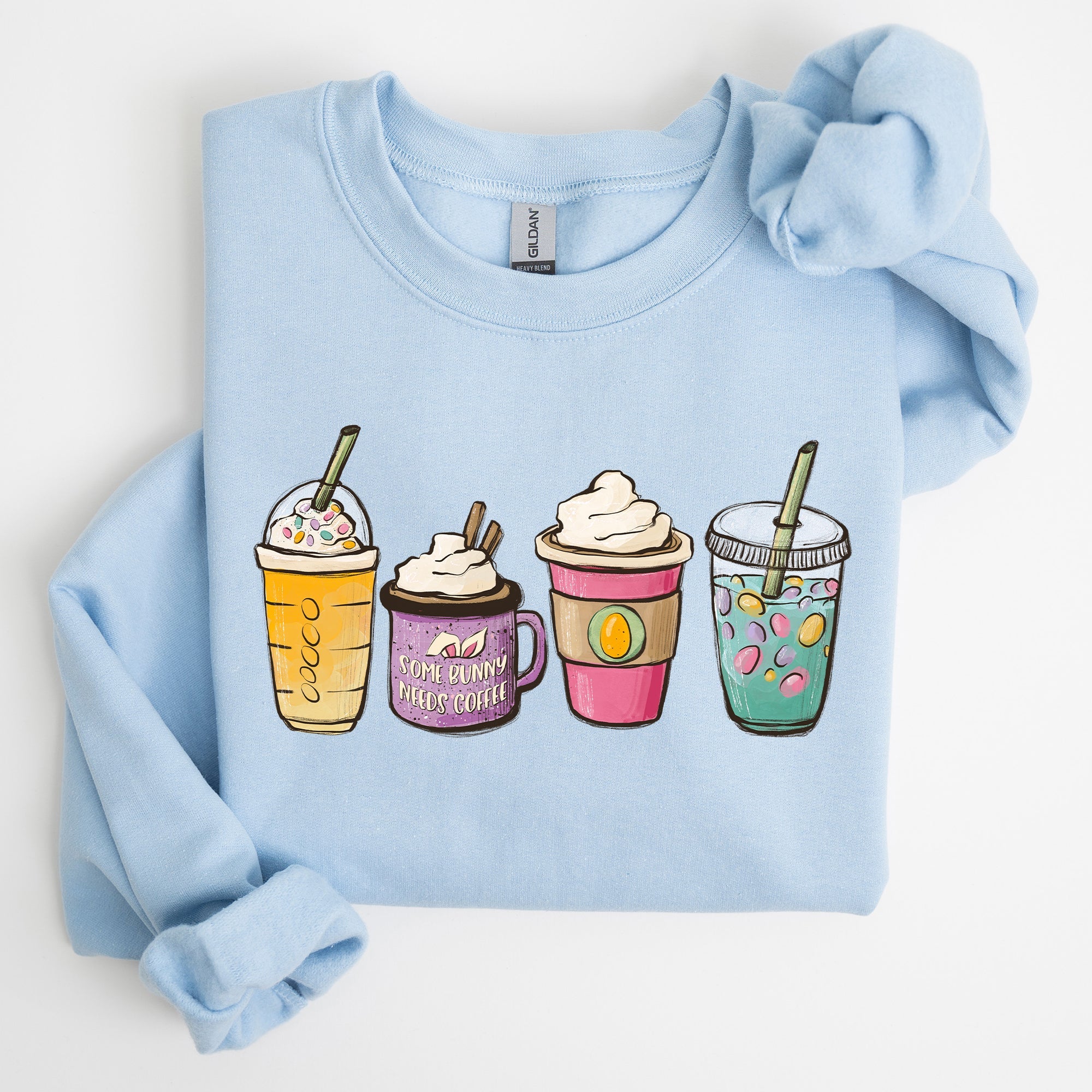 Easter Coffee Lovers Coffee Drinks Cozy Caffeine Theme Print For Morning Rituals Sweatshirt