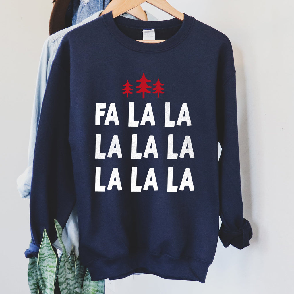 Fa La La, Retro Christmas Trees Sweatshirt