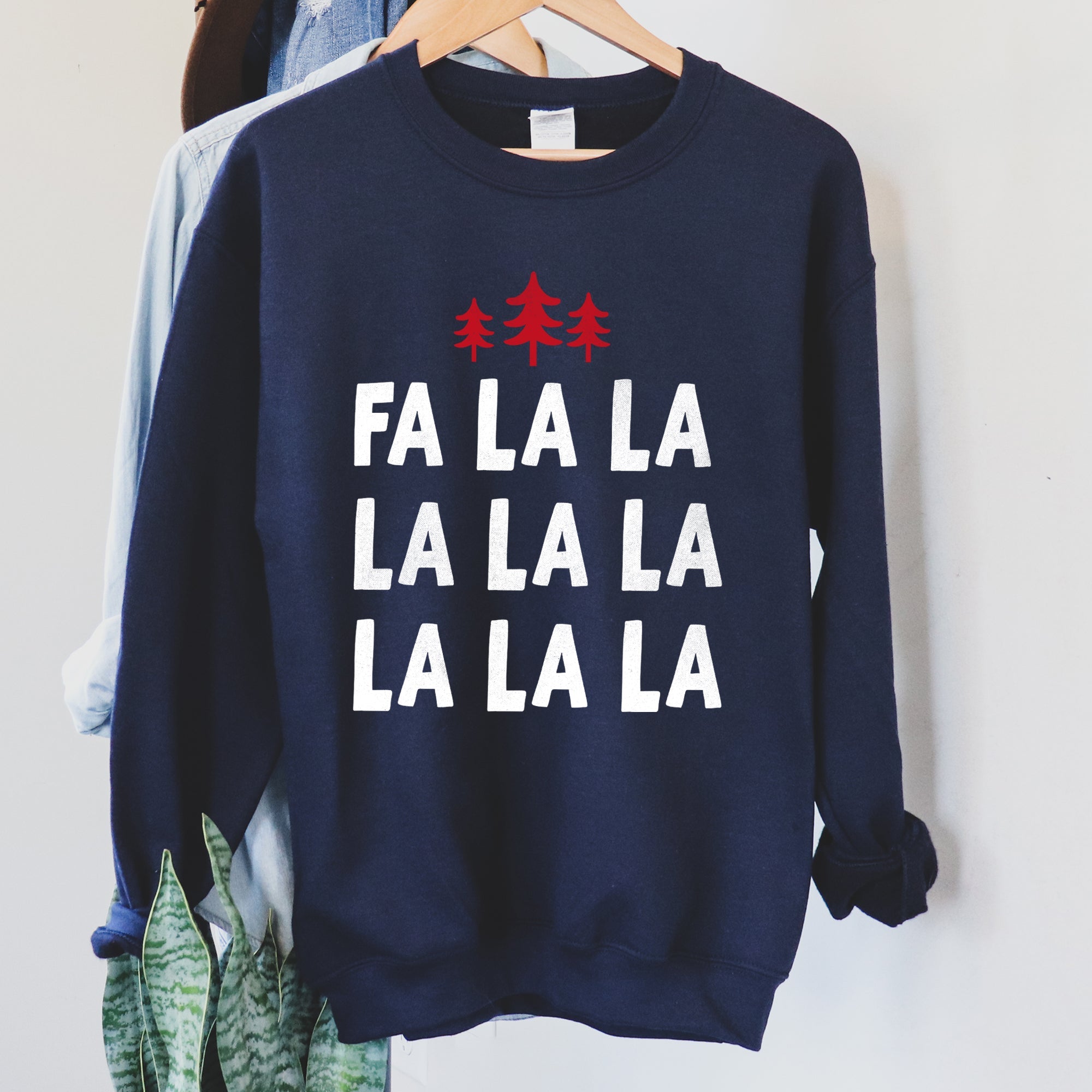 Fa La La, Retro Christmas Trees Sweatshirt