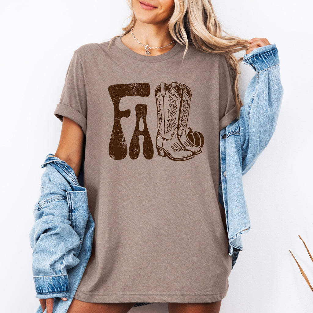 Fall Cowboy Boots Western Autumn Rustic Heritage And Seasonal Charm Collection Graphic Tee