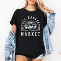 Fall Harvest Market Pumpkin Autumn Festival Patch Harvest Scene Cozy Graphic Tee