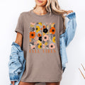 Fall Vibes, Floral Stripes, Beautiful Autumn Seasonal Collection Cozy Graphic Tee