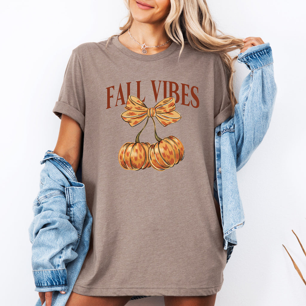 Fall Vibes, Pumpkins, Cherry, Autumn, Halloween Seasonal Edition Limited Graphic Tee