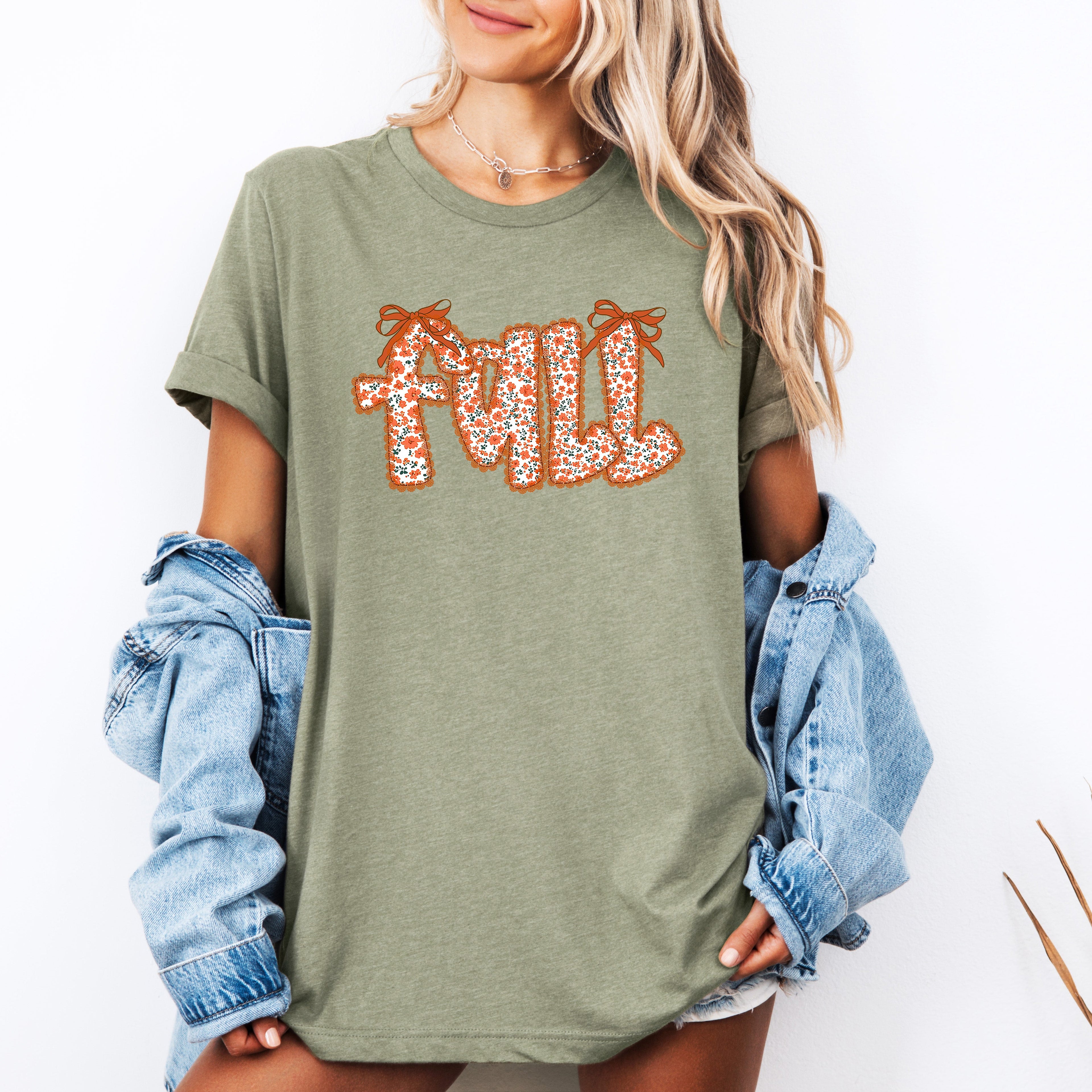 Fall Beautiful Ribbons Colorful Autumn Coquette Seasonal Collection Edition Graphic Tee