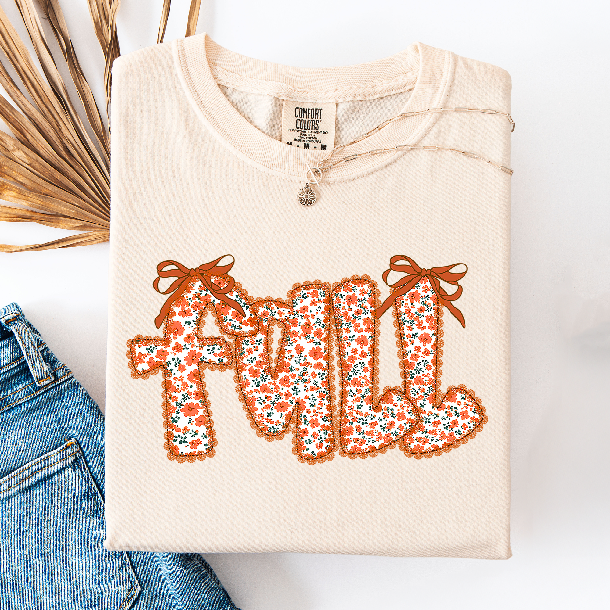 Fall Beautiful Ribbons Colorful Autumn Coquette Comfort Colors Tee