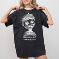 Feeling A Bit Unravelled Mummy Aesthetic Meme Halloween Witch Spooky Costume Skeleton Mental Health Comfort Colors Tee
