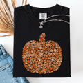 Floral Pumpkin Autumn Flowers Fall Seasonal Botanical Design Art Print Comfort Colors Tee