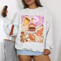 Football Floral Girly Sports Game Day Big Game Touchdown Tailgate Party Sweatshirt