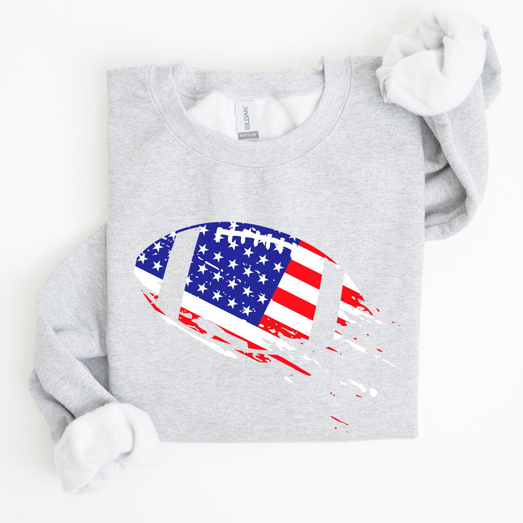 Patriotic American Flag Football Emblem For Fans Of The Game And Proud To Represent Country Sweatshirt