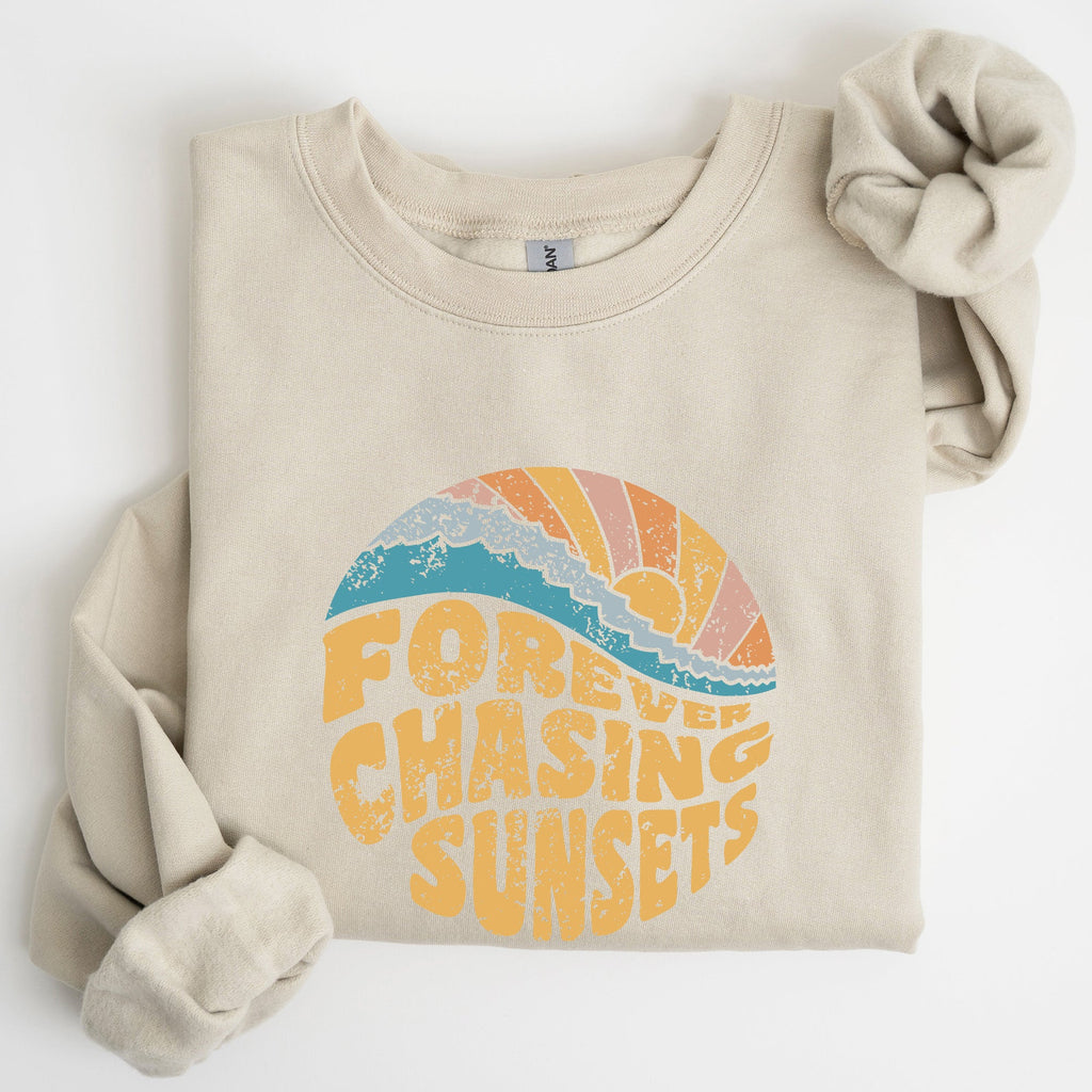 Forever Chasing Sunsets Beach Retro Sweatshirt