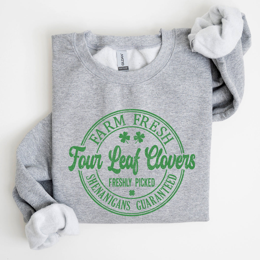 Four Leaf Clovers Farm St. Patrick's Day Irish Luck Celebration For Home Farm Lovers Sweatshirt