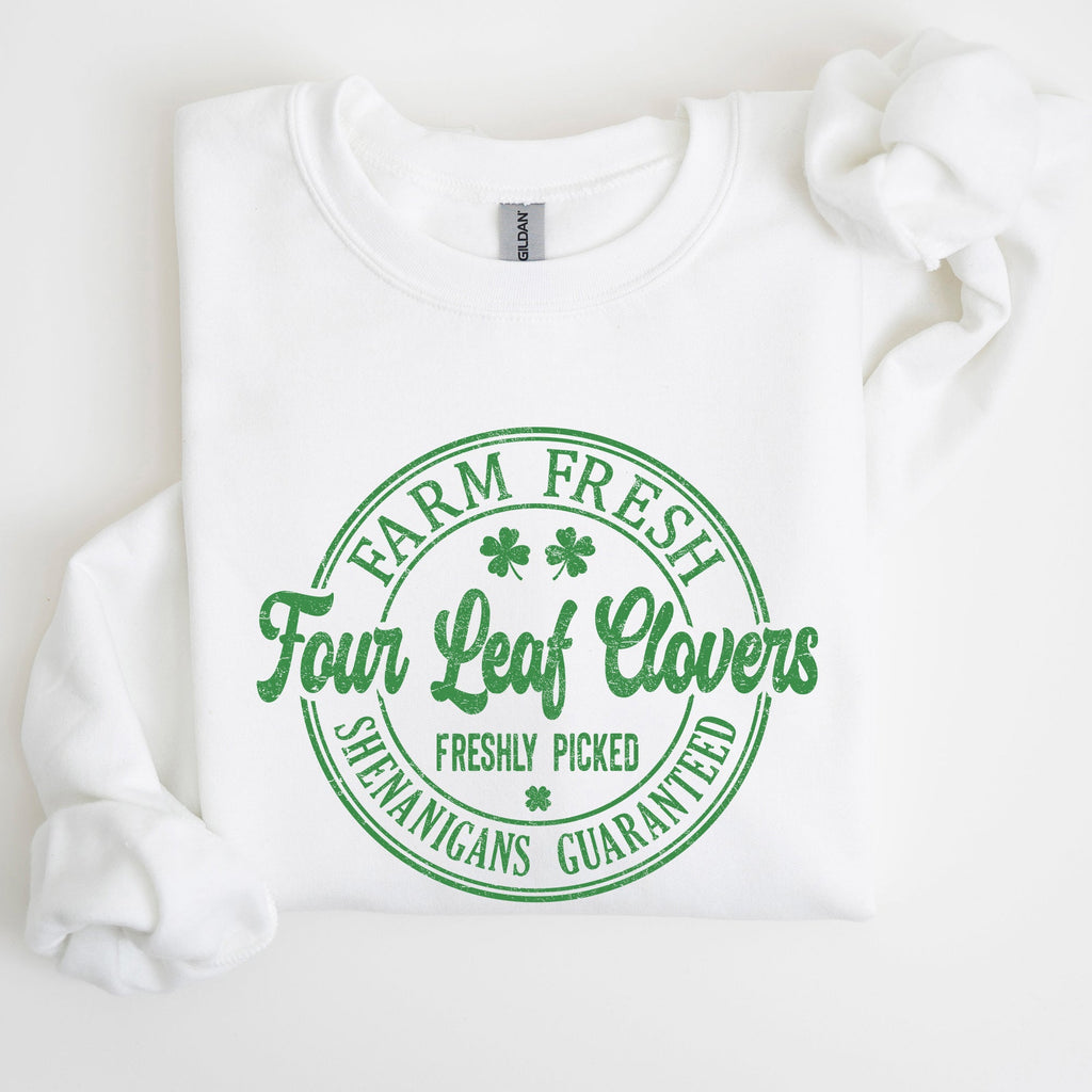 Four Leaf Clovers Farm St. Patrick's Day Irish Luck Celebration For Home Farm Lovers Sweatshirt