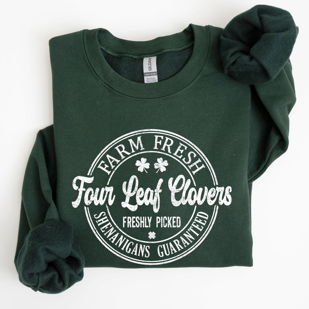 Four Leaf Clovers Farm St. Patrick's Day Irish Luck Celebration For Home Farm Lovers Sweatshirt