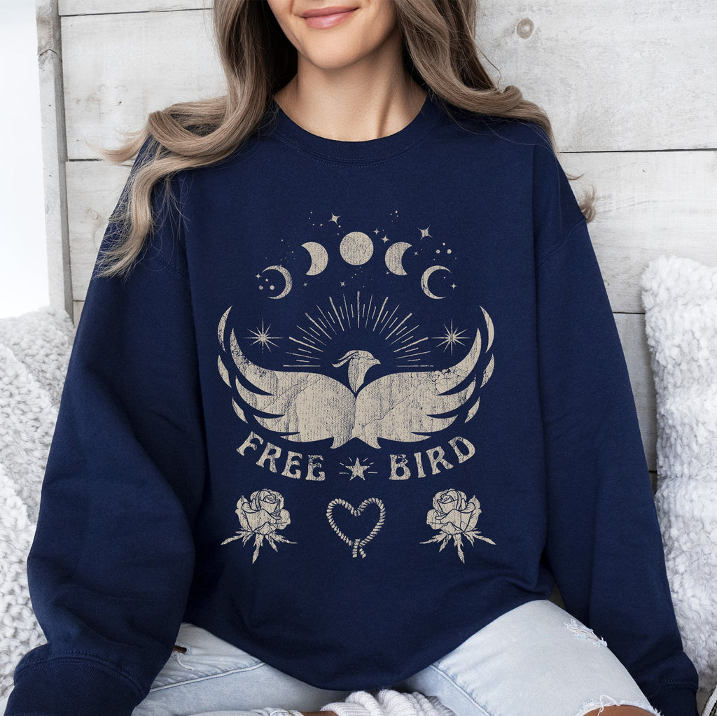 Free Bird Music Concert Western Inspired Freedom Rodeo Themed Vintage Spirit Sweatshirt