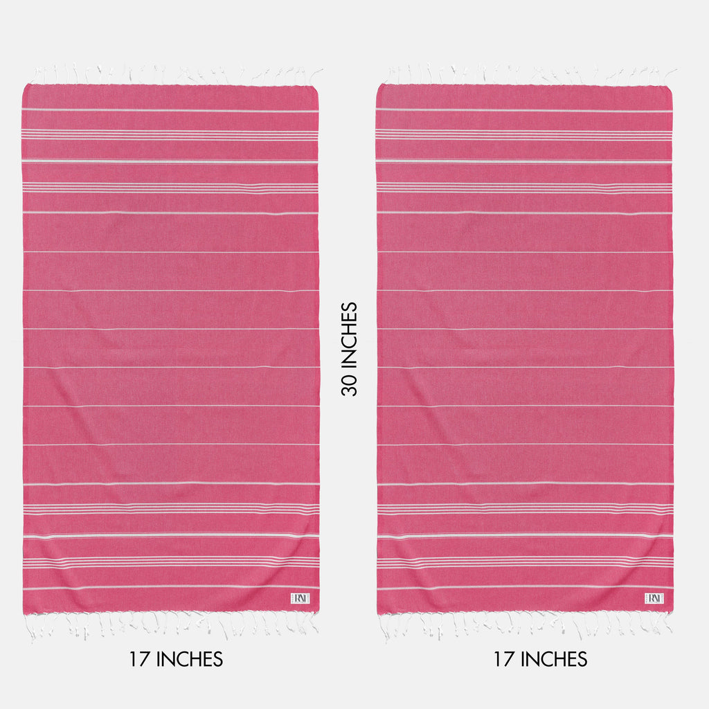 Istanbul Classic Turkish Hand Towel Set for Kitchen, Bath, Beach, Gym, Yoga and Travel