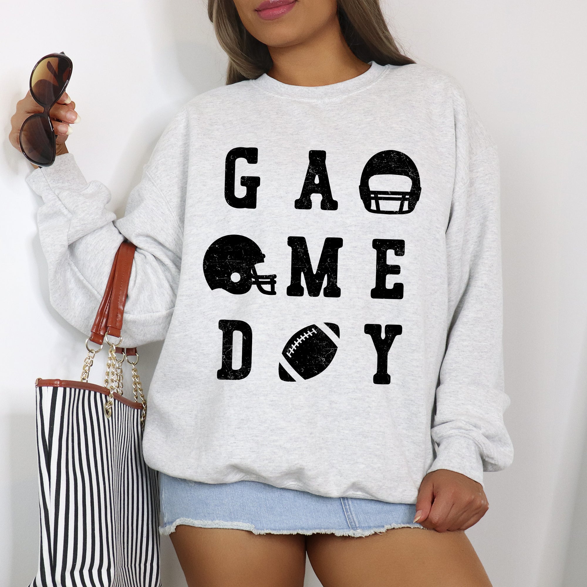 Game Day Football Helmet Tailgate Big Game Celebration Graphic Fan Experience Sweatshirt