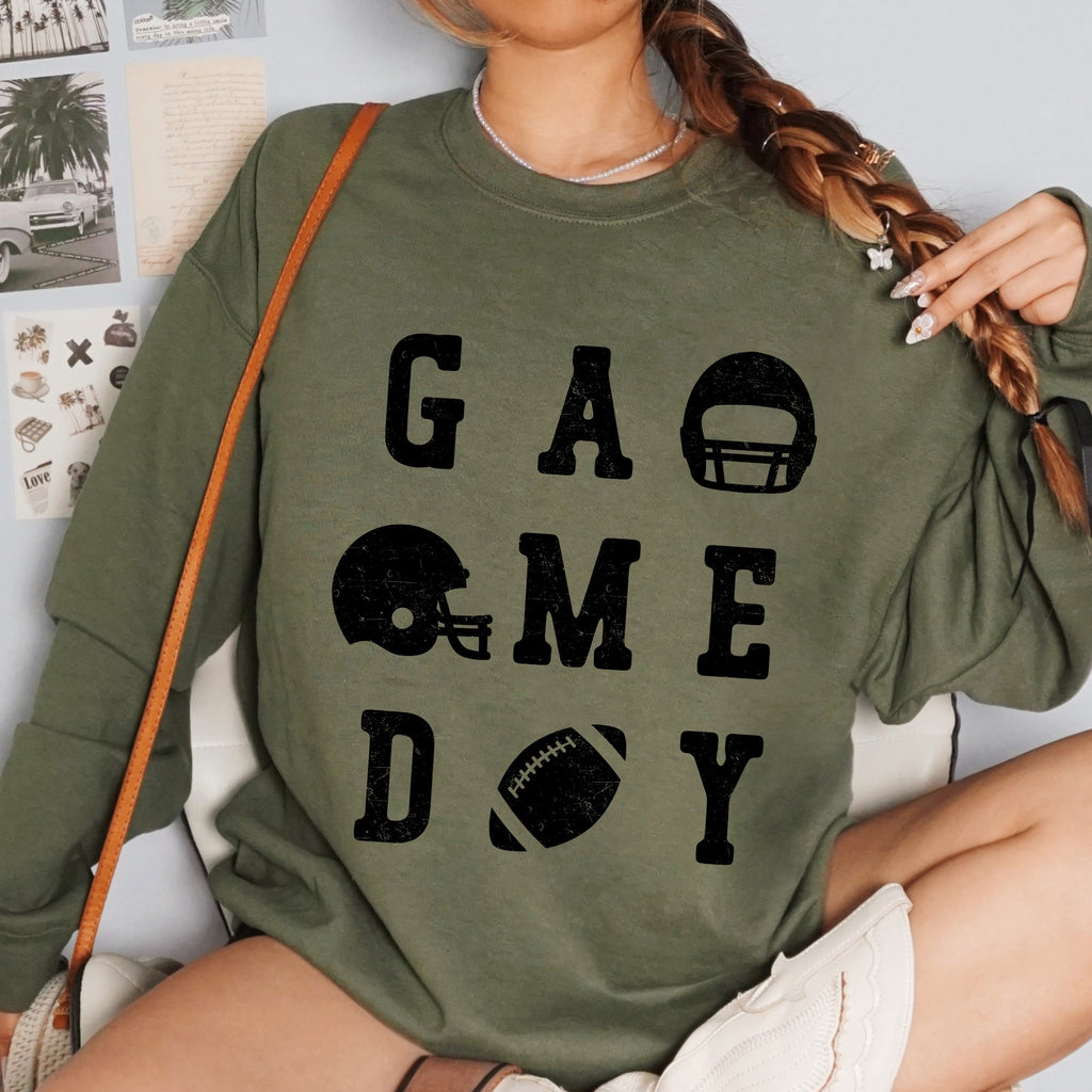 Game Day Football Helmet Tailgate Big Game Celebration Graphic Fan Experience Sweatshirt