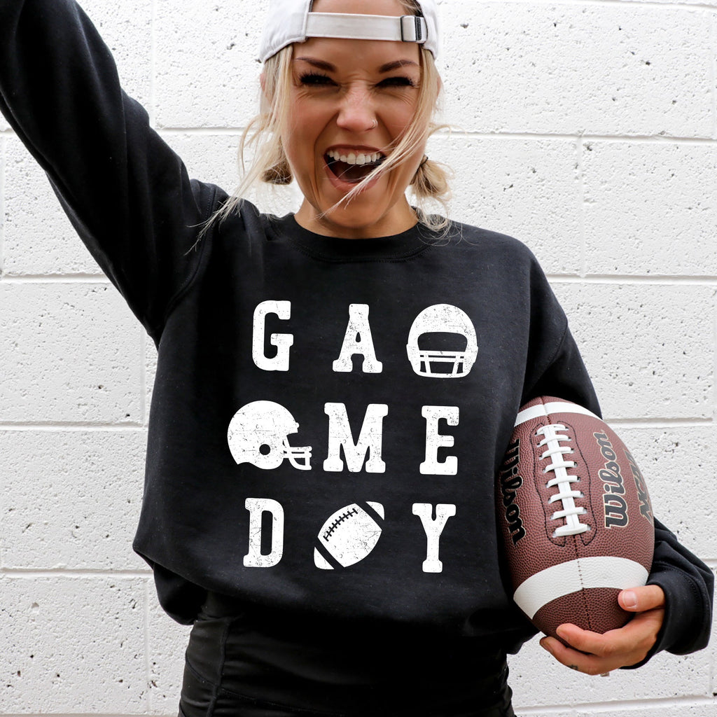 Game Day Football Helmet Tailgate Big Game Celebration Graphic Fan Experience Sweatshirt