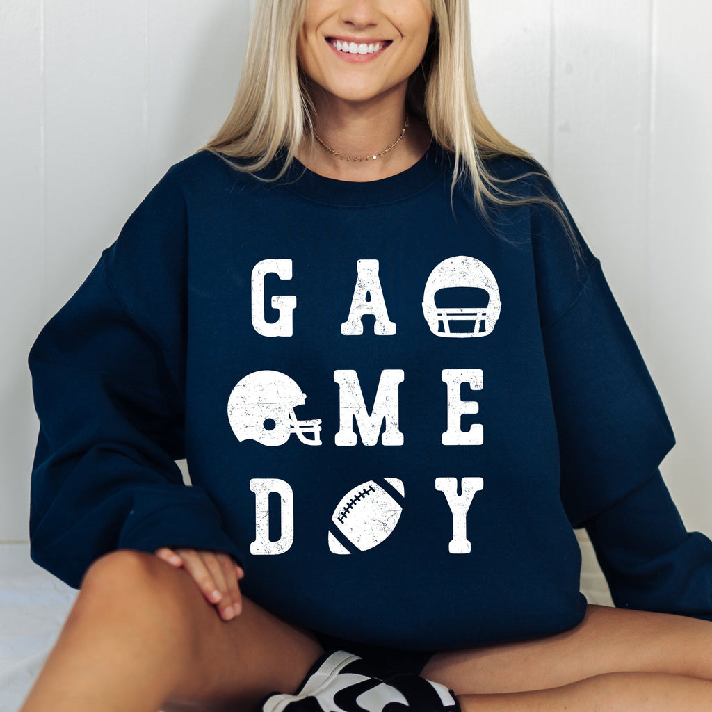 Game Day Football Helmet Tailgate Big Game Celebration Graphic Fan Experience Sweatshirt