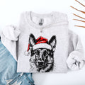 German Shepherd Santa Claus Christmas Dog Lover Festive Holiday Design Sweatshirt
