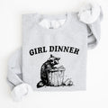 Girl Dinner Raccoon Meme Pop Culture Graphic Illustration In Internet Meme Style Sweatshirt