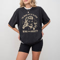 Glitter Wine Anxiety Mental Health Self Care Meme Relatable Humor Comfort Colors Tee