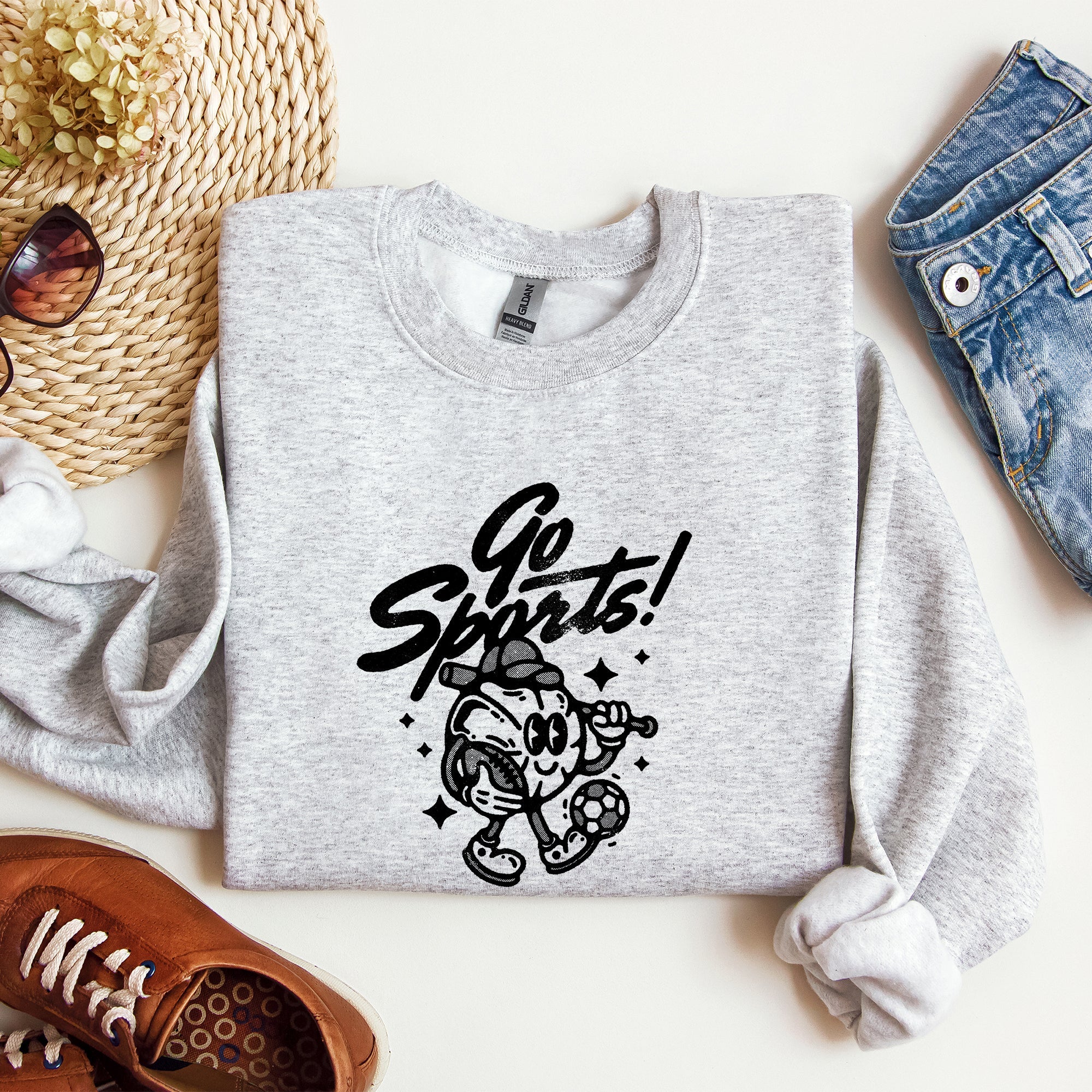 Go Sports Tailgate Party Football Baseball Soccer Basketball Mashup Enthusiast Edition Sweatshirt