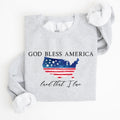 God Bless America, Land That I Love, USA Flag Premium Vintage Patriotic Graphic Sweatshirt