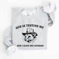 God Is Testing Me Opossum Possum Graphic Expression Of Faith Wit And Southern Charm Sweatshirt