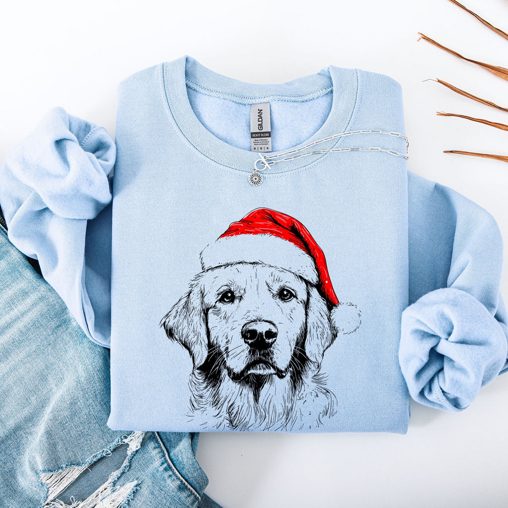 Golden Retriever Santa Claus Christmas Cheer For Devoted Dog Lovers Festive Pet Pride Sweatshirt