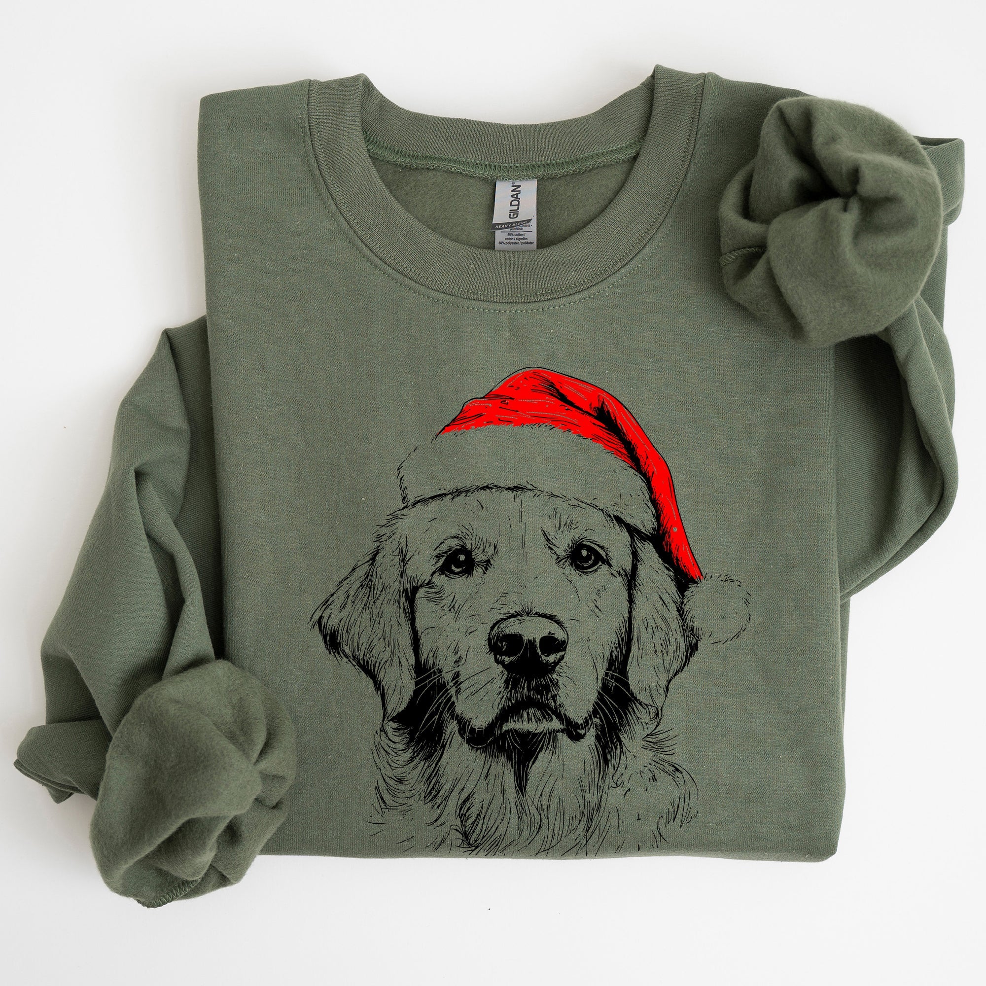Golden Retriever Santa Claus Christmas Cheer For Devoted Dog Lovers Festive Pet Pride Sweatshirt
