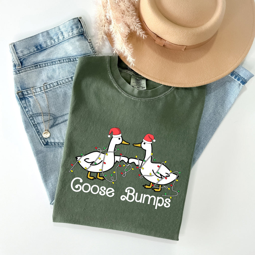 Goose Fist Bumps Christmas Santa Xmas Festive Holiday Cheer Limited Edition Comfort Colors Tee
