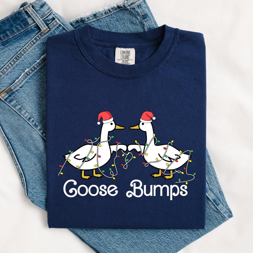 Goose Fist Bumps Christmas Santa Xmas Festive Holiday Cheer Limited Edition Comfort Colors Tee